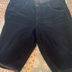 Democracy Plus-Size Bermuda Length Jean shorts